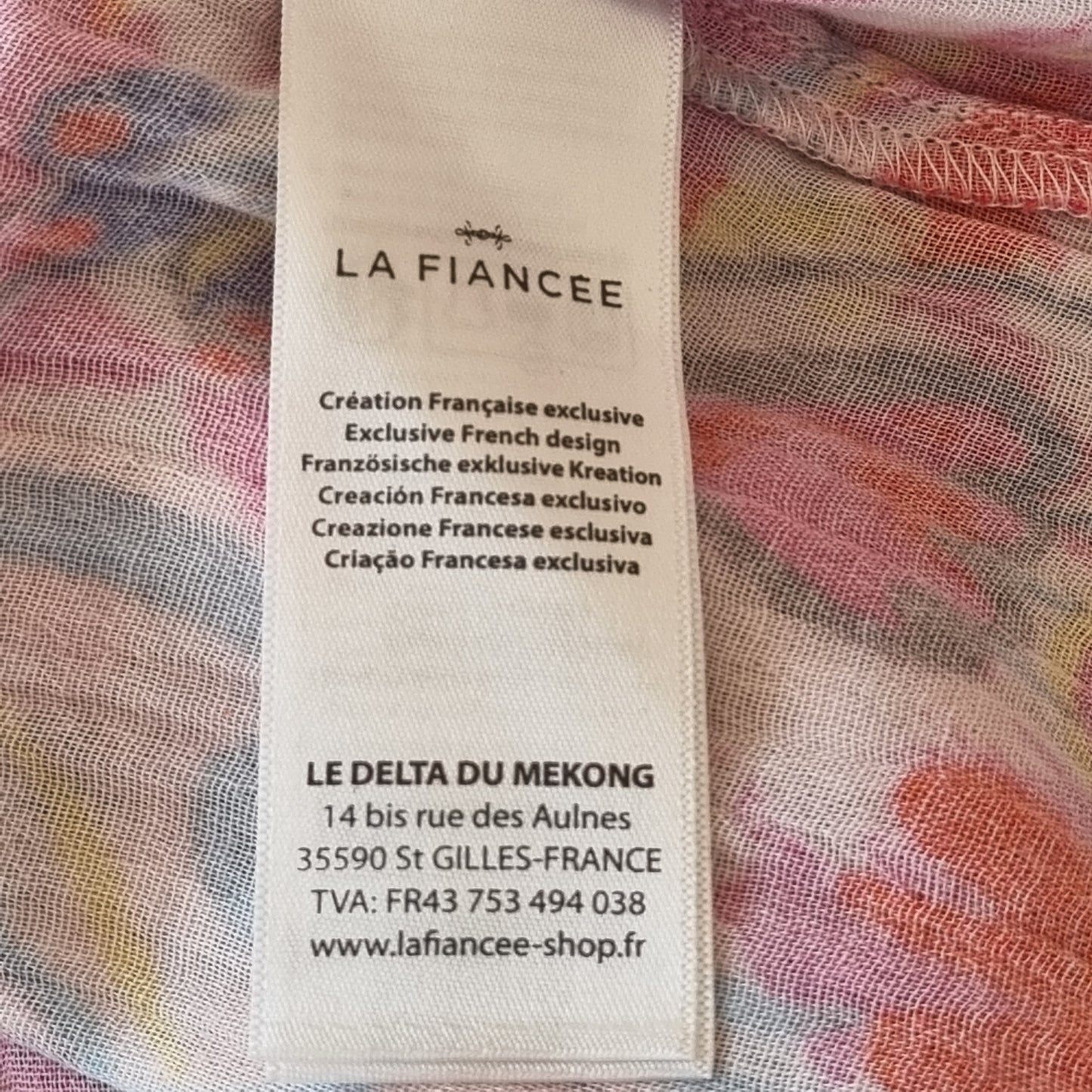 Robe évasée imprimée gaze de coton XIABO