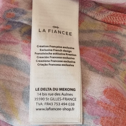 Robe évasée imprimée gaze de coton XIABO