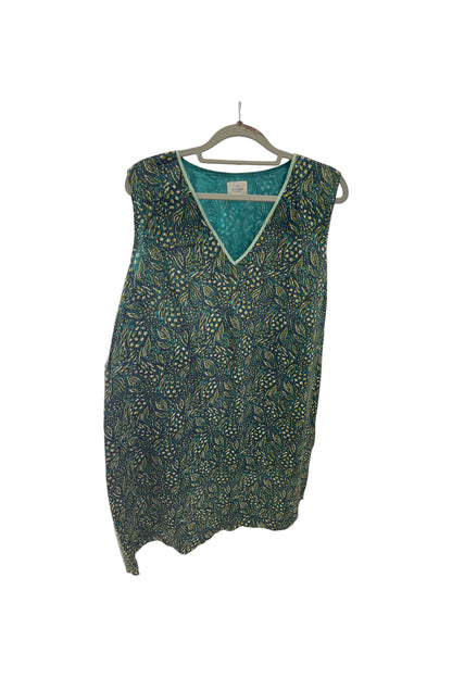 Robe droite verte et bleue été