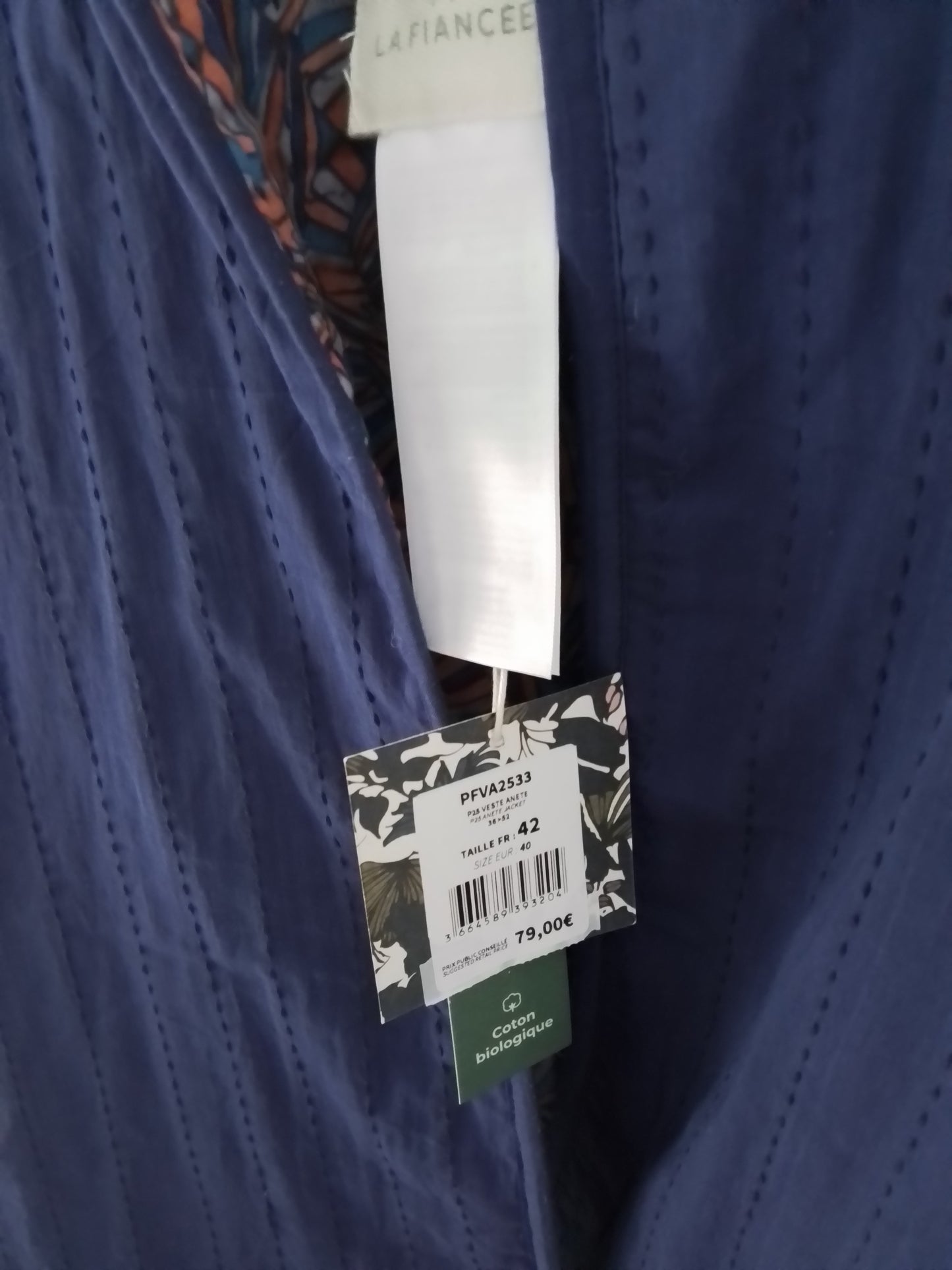 Veste réversible imprimée coton Anete