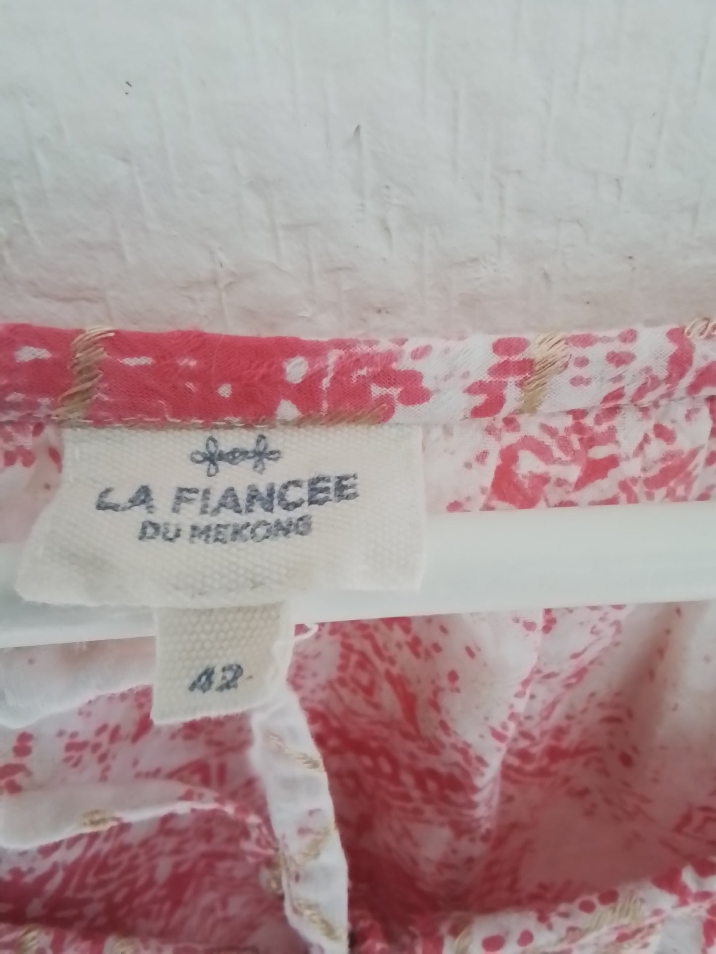 Tunique coton coupe droite avec fil lurex et sequins