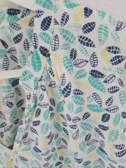 Chemise coton imprimé col mao