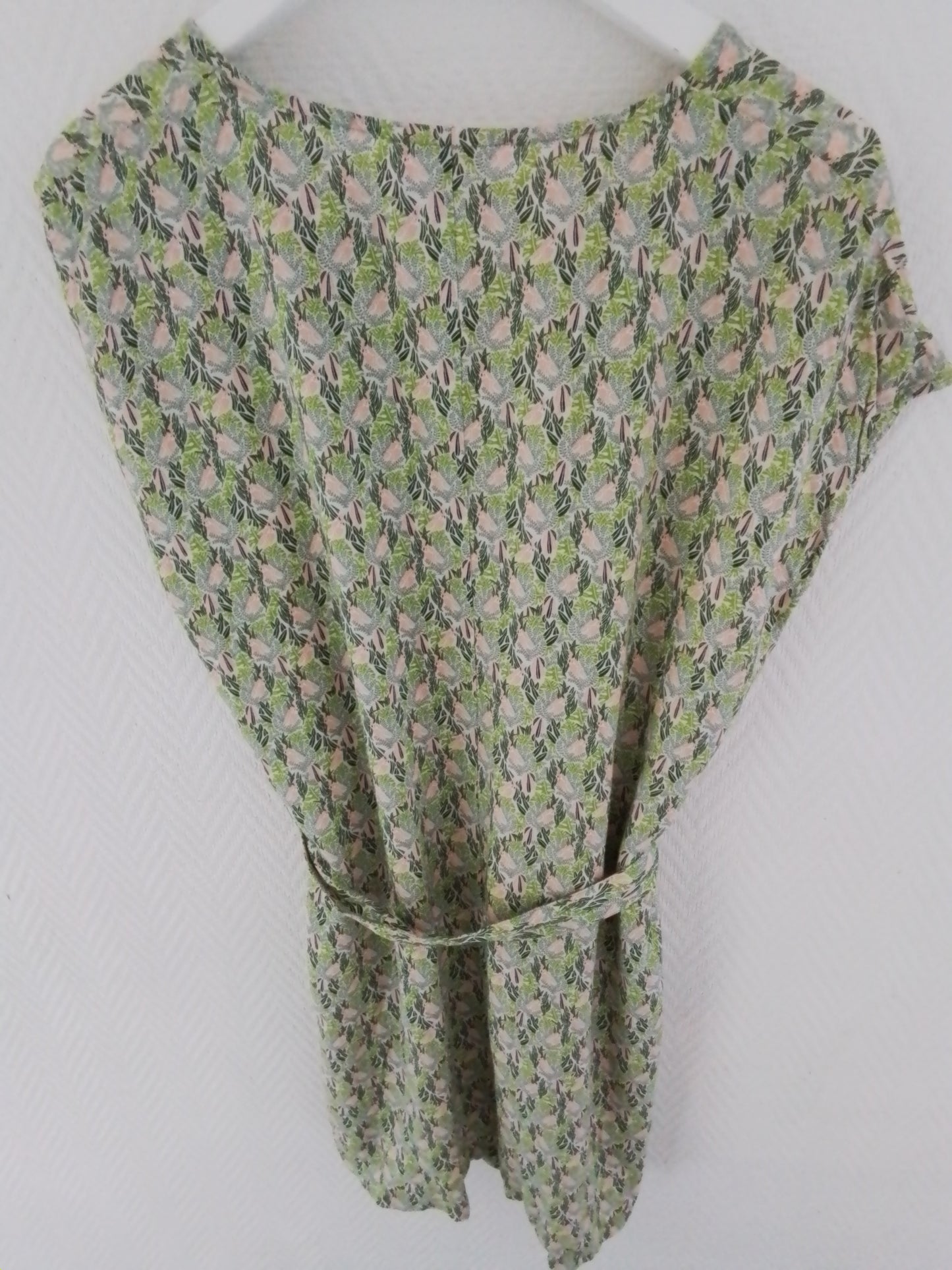 Robe droite imprimée ceinturée Ecovero TERESA