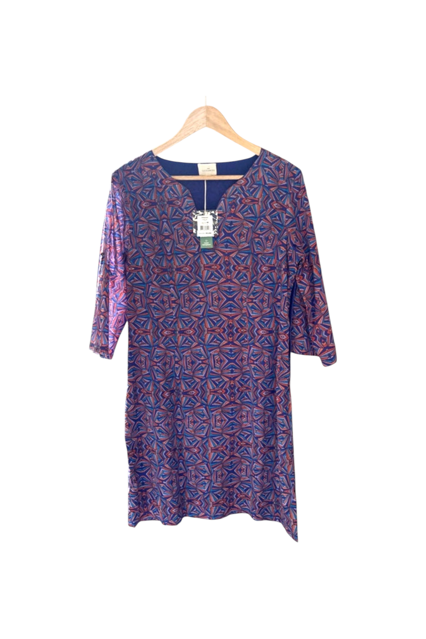 La Fiancee robe courte Camila imprimée orange bleu violet taille 40