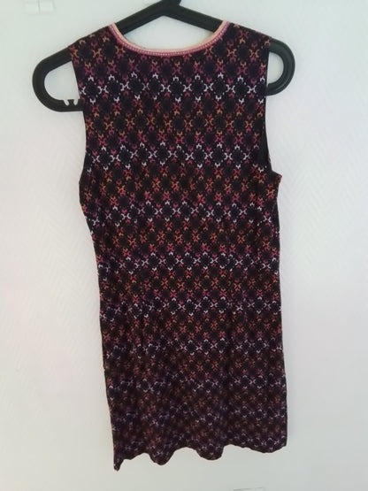 Robe droite coton imprimé