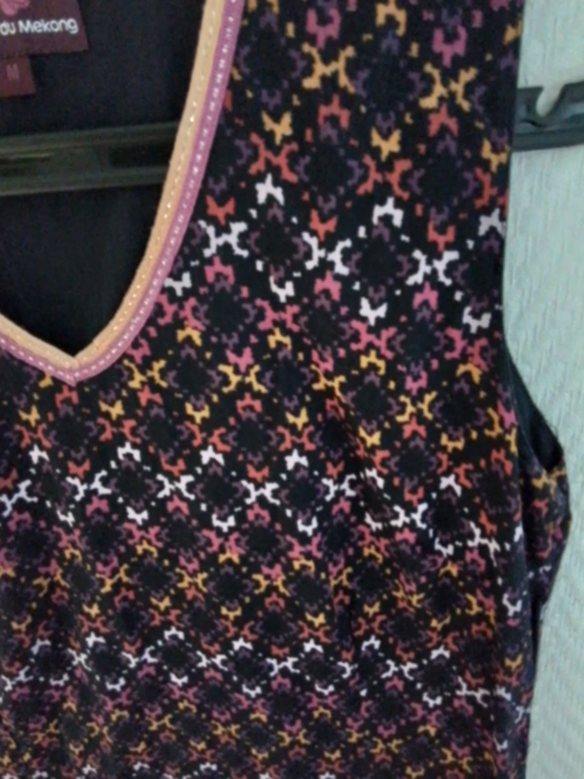 Robe droite coton imprimé