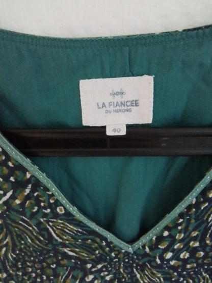 Robe coton imprimé coupe droite