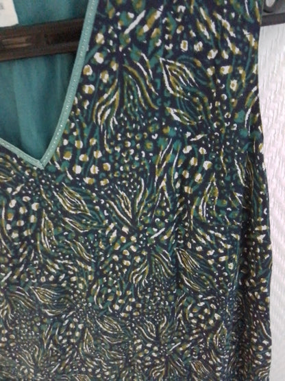 Robe coton imprimé coupe droite