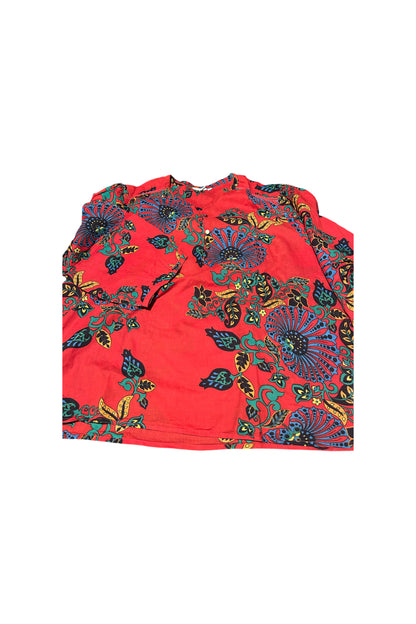 Blouse voile de coton col tunisien