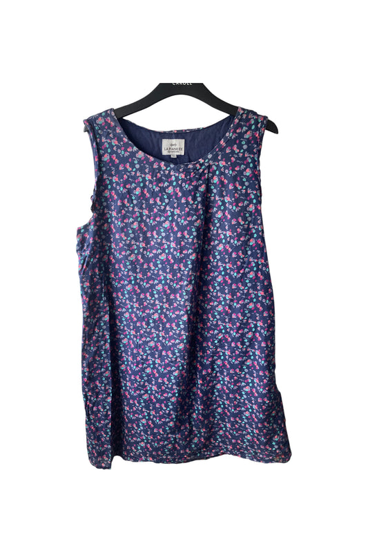 Robe bleu motif à pois