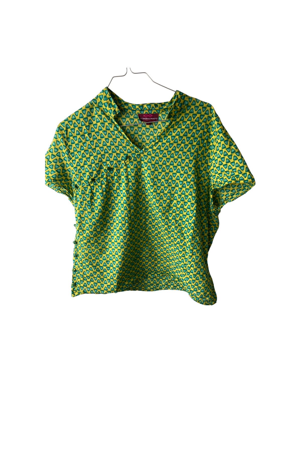 Blouse verte à manche courte