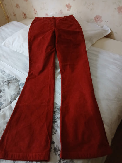 Pantalon flare velours