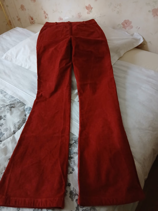 Pantalon flare velours