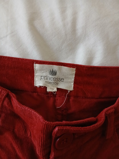 Pantalon flare velours