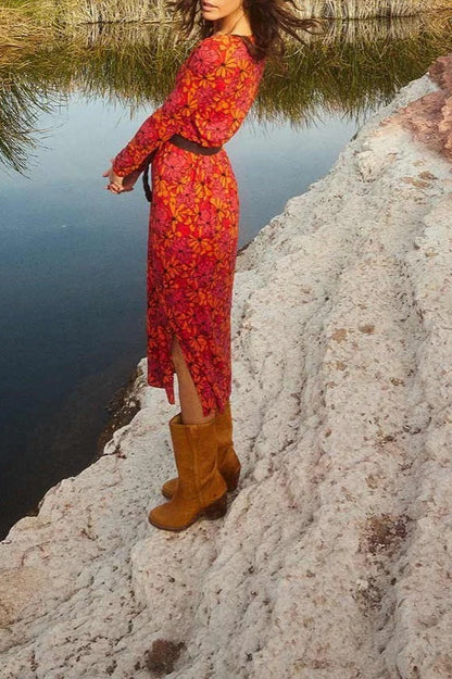 Robe midi en maille jersey BEELA