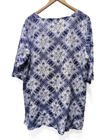 Tunique classique 100% coton, manches trois-quarts