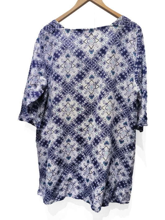 Tunique classique 100% coton, manches trois-quarts