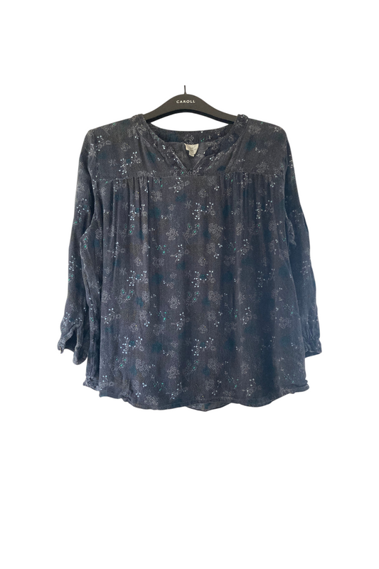 Blouse bleue marine à manches longues