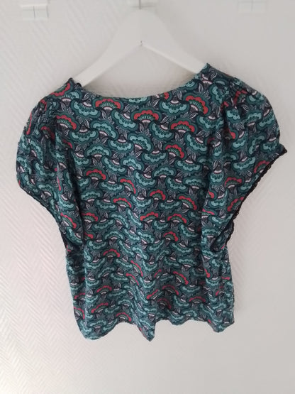 Top fluide Neema coloris nahla marine