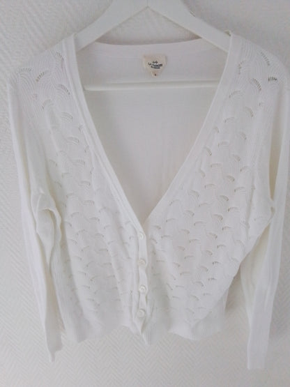 Gilet maille ajourée Xonia