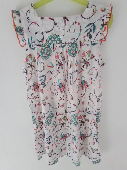 Robe fille coton imprimé ARIANA taille 10 ans