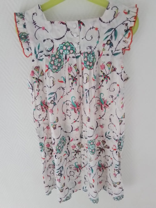 Robe fille coton imprimé ARIANA taille 10 ans