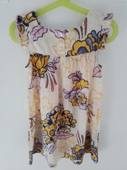 Robe petite fille coton imprimé ARIANA taille 6 ans