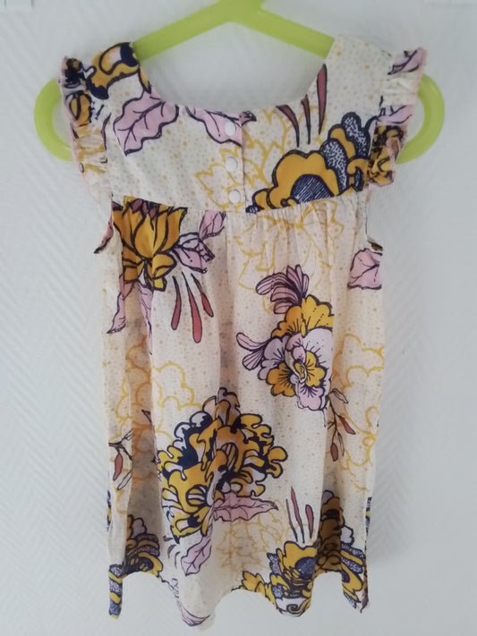 Robe petite fille coton imprimé ARIANA taille 6 ans