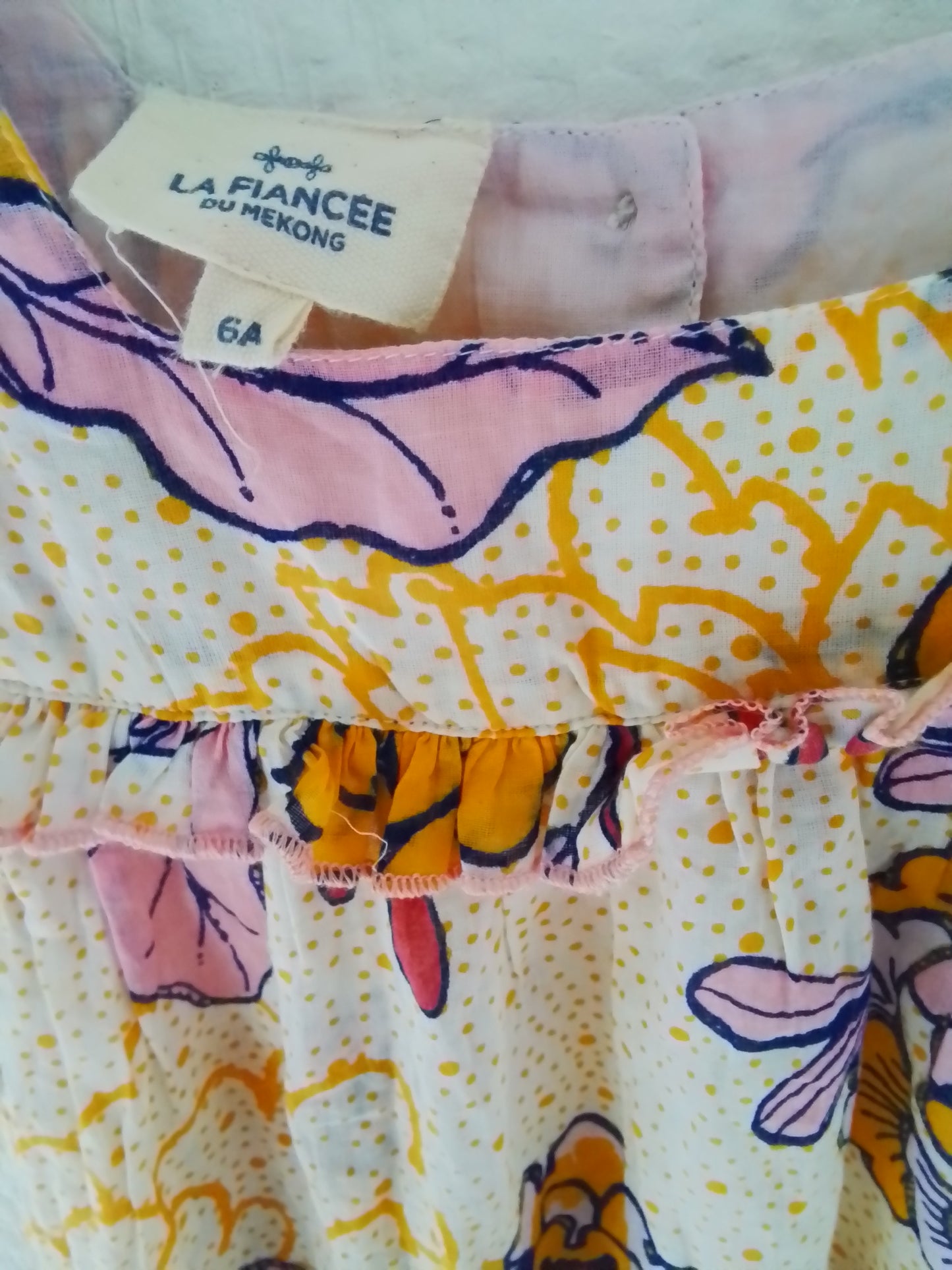 Robe petite fille coton imprimé ARIANA taille 6 ans