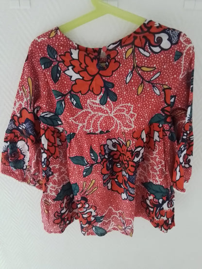 Tunique petite fille coton imprimé JALANA taille 10 ans