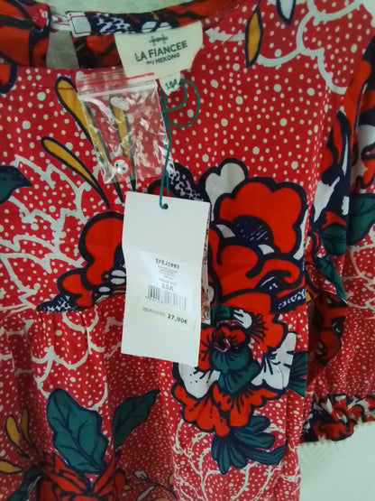 Tunique petite fille coton imprimé JALANA taille 10 ans