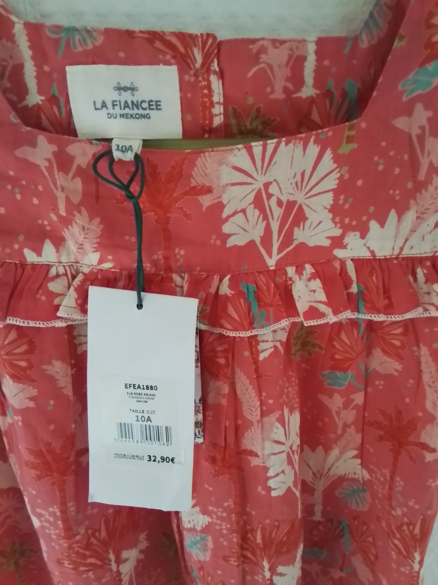 Robe fille coton imprimé ARIANA taille 10 ans