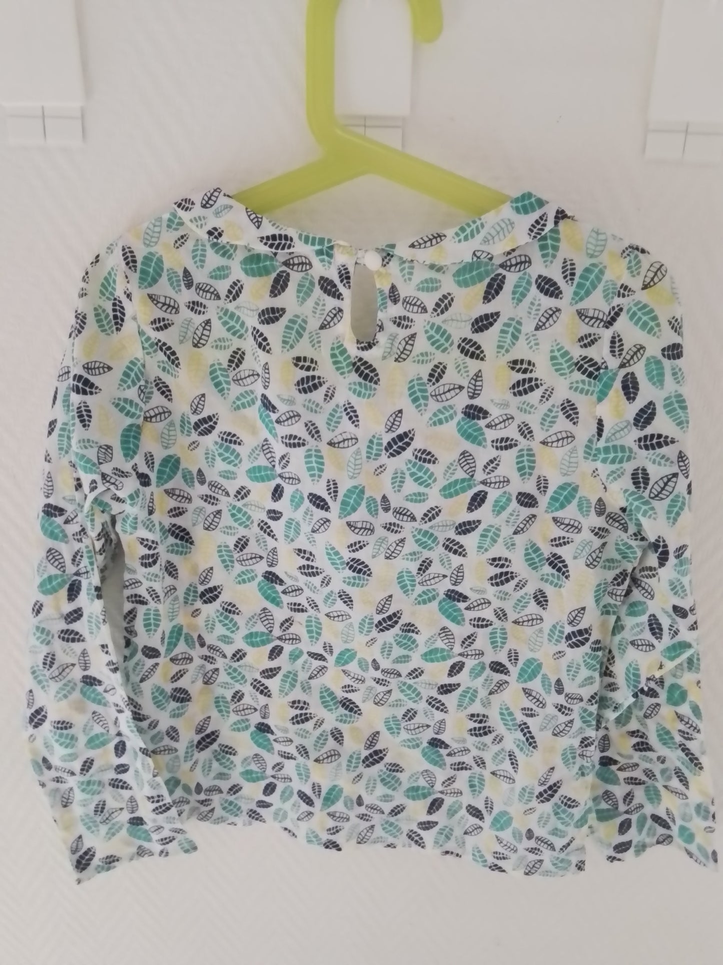 Top petite fille manches longues coton imprimé,  taille 8 ans