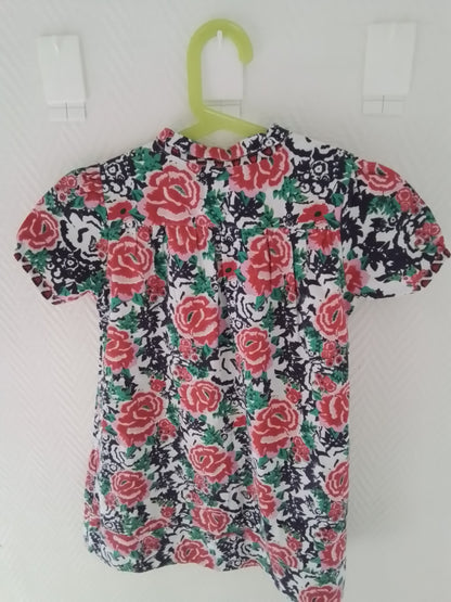 Robe petite fille coton imprimé taille 6 ans