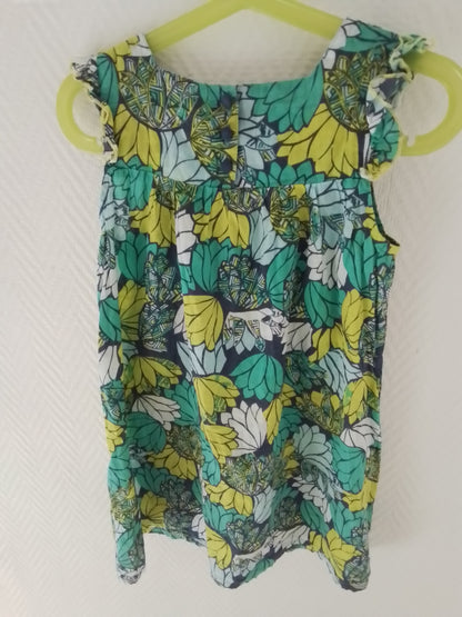 Robe petite fille coton imprimé ARIANA taille 6 ans