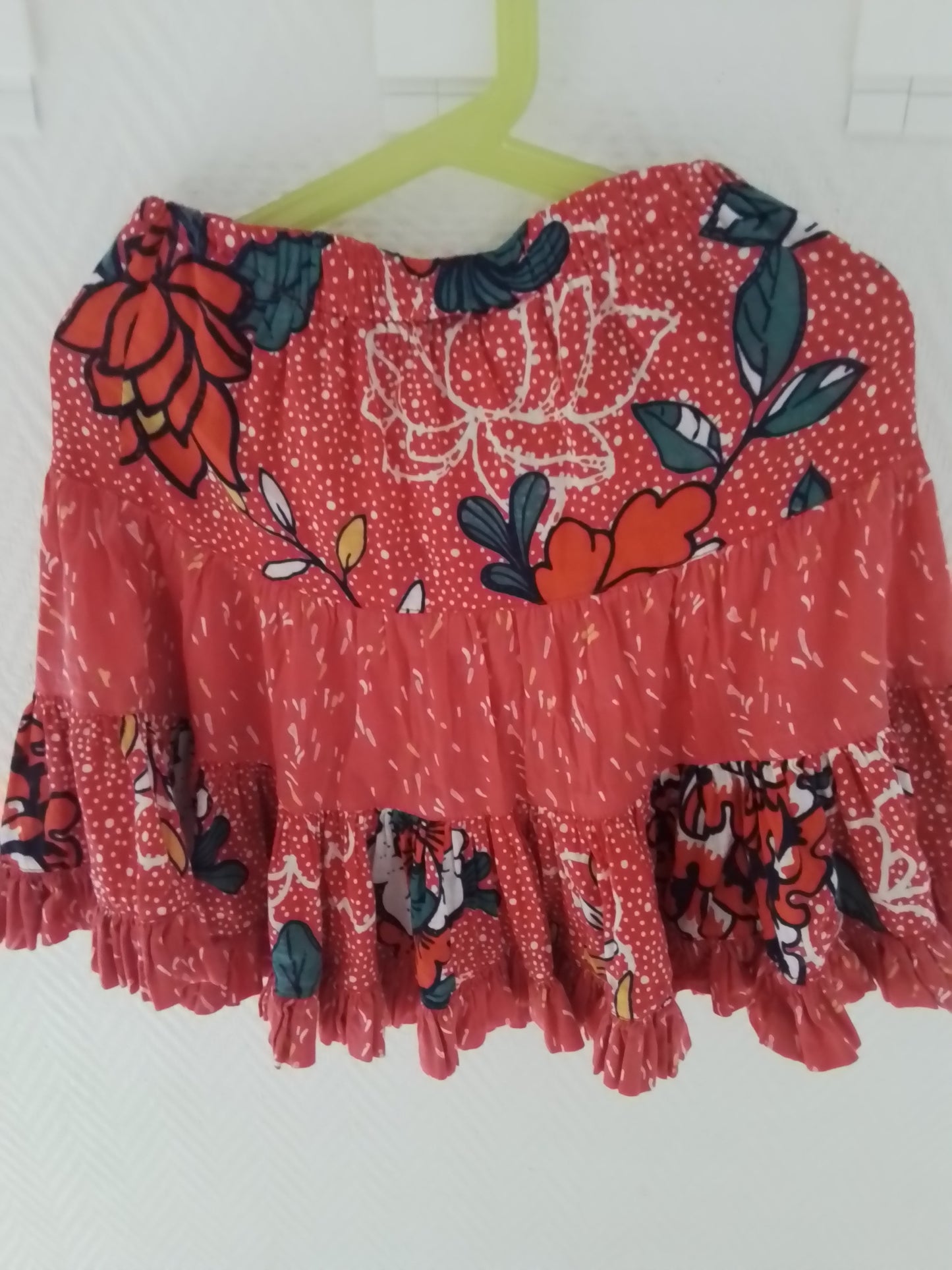 Jupe petite fille coton imprimé taille 8 ans