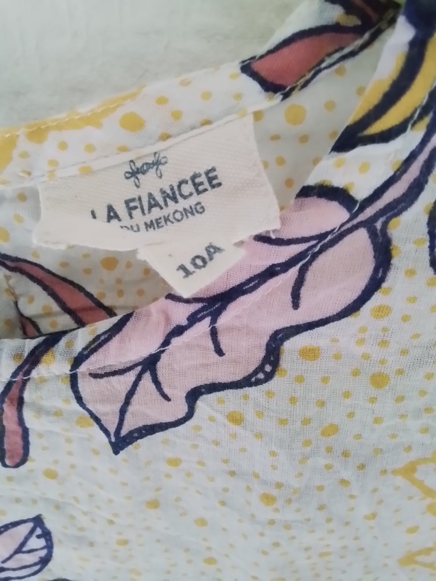 Tunique petite fille coton imprimé JALANA taille 10 ans