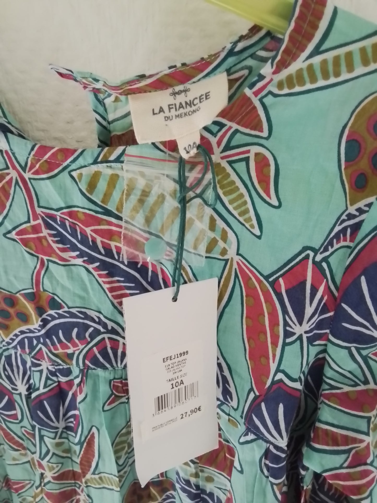Tunique petite fille coton imprimé JALANA taille 10 ans