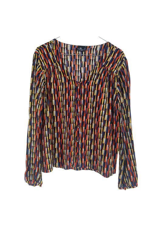 Belle blouse aux tons jaune orangé