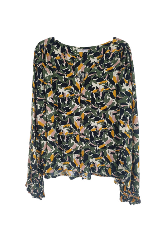 Belle blouse à feuilles