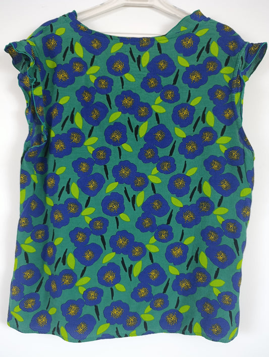 Haut frais et léger à fleurs bleues