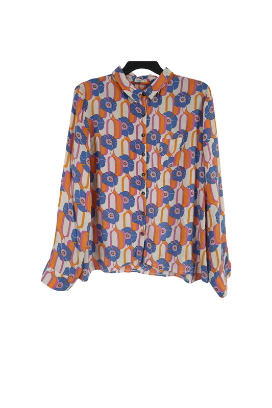Chemise à fleurs vintage 70's