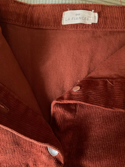 Jupe velours orange