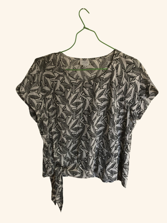 blouse coton noeud taille