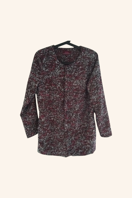 Manteau long avec fil brillant