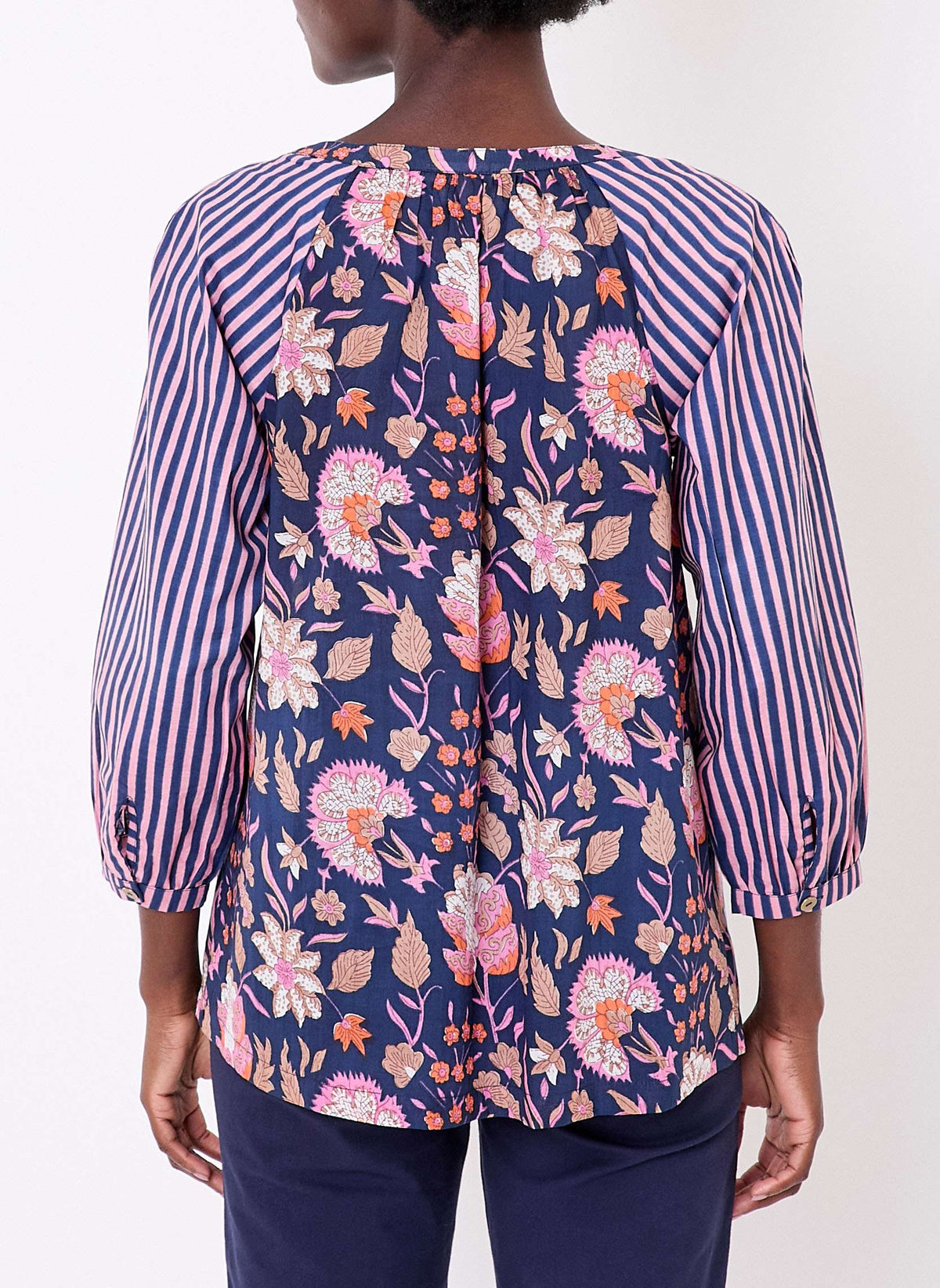 Blouse imprimée ample voile de coton bio OCCI
