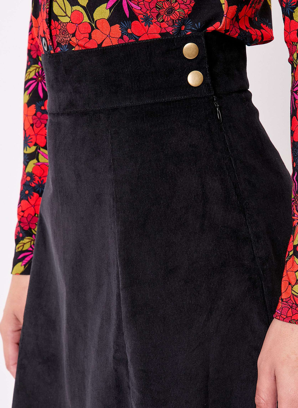 Jupe midi évasée velours bio KIMEE