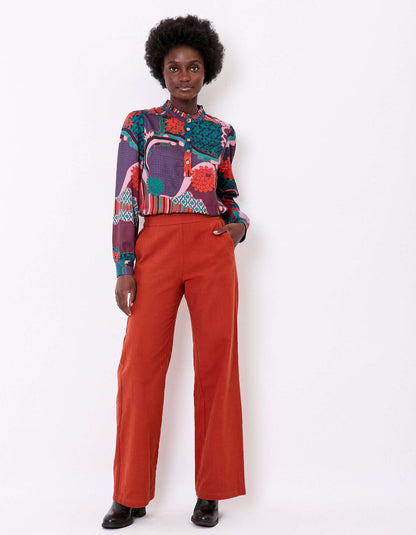 Pantalon large flanelle coton bio XIANI