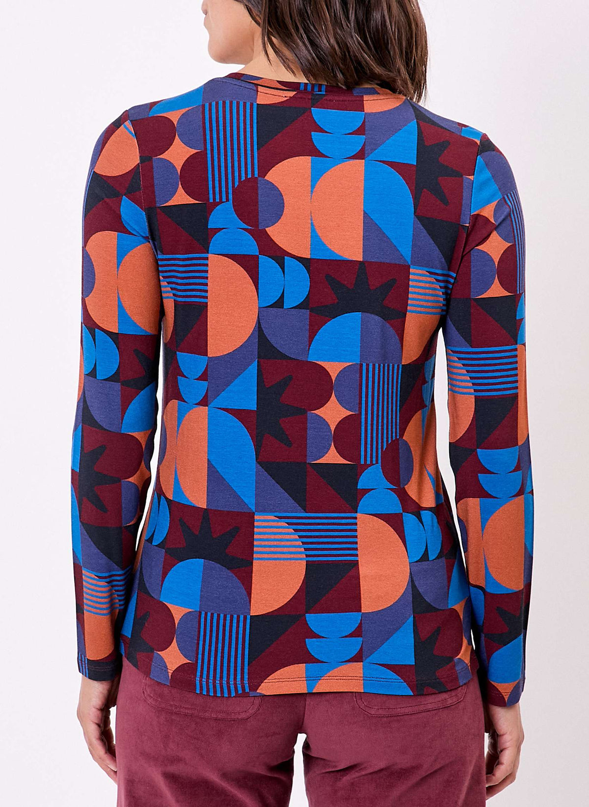 T-shirt imprimé maille fluide col V JULIA