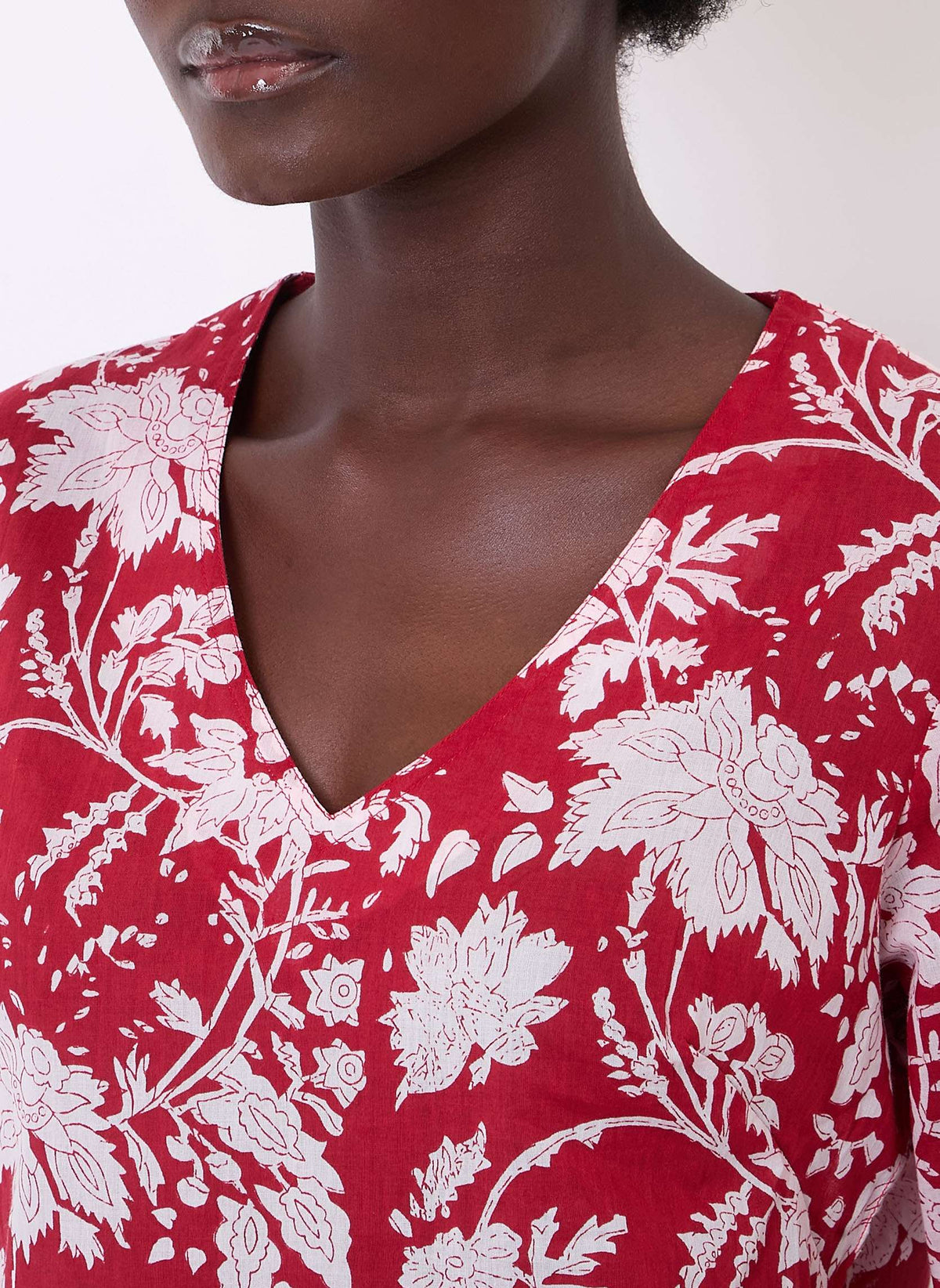 Tunique imprimée voile de coton bio LAURIE